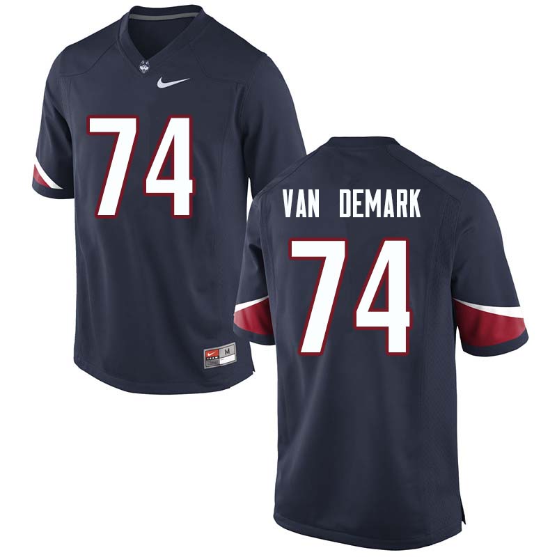 Men's #74 Ryan Van Demark Uconn Huskies College Football Jerseys Sale-Navy